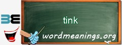 WordMeaning blackboard for tink